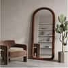 The Artment Unbreakable Brown Arch Puff Floor Mirror (160 x 50) cm