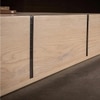 Glph Series Coffee Table Duly Polished On Natural Oak Veneer With Grooving In Black