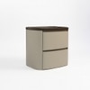Nexus Engineered Wood Bedside Table in Cream Colour