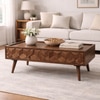 Tear Solid Wood Coffee Table In Dark Brown Finish