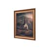 Artistry Brown Green Simple Church Printed Framed Canvas Wall Prints Set of 1 Multicolor Matte