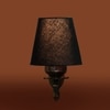Devansh Metal Electric Wall Light in Antique Gold Colour with Black Shade Count of 1 Light