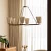 Kaze Handicrafted Chandelier in Golden and White Colour
