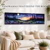 Starry Sky Landscape Canvas Wall Art 12 x 46 Inch