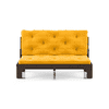 Faria Wooden Sofa (Mustard Yellow)