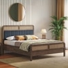 Hanoi Solid Wood Cane Queen Size Non Storage Bed In Davis Plus Colour