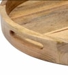 AJ Exports Rustic Wooden Serving Tray with Handles Home Decor Handcrafted