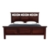 Tulsi Solid Wood Queen  Size Upholstered Bed Without Storage (Walnut Finish)