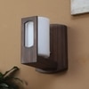 Eliante Wooden Wall Lights Wood & Glass Material Dark Brown & White Finish