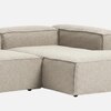 Elegantedge Wood Left Aligned 2-Seater With Upholstery Non Storage Sofa In White Colour