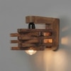 Star Brown Solid Wood Wall Lights