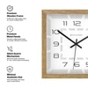Quiet Geometry Wooden Wall Clock with Modern Numeric Dial