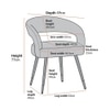 Bentlee Metal Accent Chair in Beige Colour