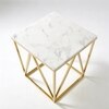 Geometric Metal Side Table in Gold Colour