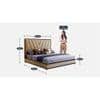Vincent Engineered Wood Queen Size Non Storage Bed In Honey Oak Finish