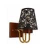 Devansh Metal Electric Wall Light in Black Colour with Blue Shade Count of 1 Light