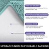 Luxe Home Polyester Newman Contour Bath Mat Set of 2 (Aqua 45x75 cm & 40x45)