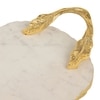 Marble Serving Tray oval With Metal Handle