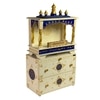 D'Dass Multi Color Mdf and Sheesham Wooden Temple With Cabinet For Pooja