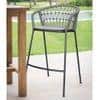 Jordan Bar Stool Weaving Gun Metal in Grey