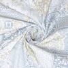Cream Floral Cotton 400 Tc Flat Queen Size Bedsheet With 2 Pillow Covers