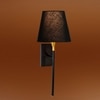 Devansh Metal Electric Wall Light in Black Colour with Black Shade Count of 1 Light