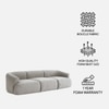Zenliving Wood 3 Seater With Upholstery Non Storage Sofa In Grey Colour