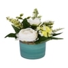 Highly Attractive White Rose With A Ceramic Pot