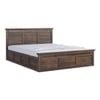 Madhavi Sheesham Wood King Size Bed In Provincial Teak Finish With Hydraulic Storage (72 x 78 inches)