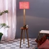 Harmon Pink Cotton Shade Floor Lamp