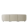 Zenliving Wood 3 Seater With Upholstery Non Storage Sofa In White Colour