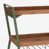 Chalet Teak Wood Bar Unit in Olive Green Colour