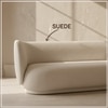 Plushprestige Wood 3 Seater With Upholstery Non Storage Sofa In White Colour