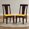 Fabio Solid Wood Dining Chair Set Of 2 In Mahogany Finish