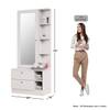 Hexa Red Wooden Dressing Table in Frosty White Colour