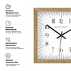 Arabic Numerals Square Wooden Wall Clock