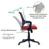 Ddeasirea Mid Back Ergonomic Chair in Red Colour