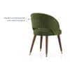 Celia Accent Dining Chair in Deep Olive Velvet Colour