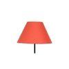 Clementine Orange Fabric Floor Lamp with Black Iron Base