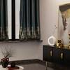 Stoa Paris Satin Window Curtains, 300 TC Dimout Home Furnishing Curtains,  Aesthetic Parda,, Kids Room, Pack of 1, Versailles - Emerald Royale