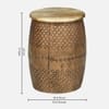 Regalia Decorative Handcrafted Metal Side Table in Copper Finish