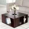 Milan Sheesham Wood Coffee Table In Walnut Finish