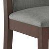 Wesley - Dalla 6 Seater Dining Table Set (Colour- Grey , Finish- Dark Walnut)