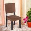 Newport wood Dining Chair in Taupe Brown Velvet Upholstery with MAHAGONY FINISH