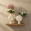Sunburst Disc Vase Set Cream Color