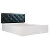 Charcoal Engineered Wood Queen Size Bed In White Finish