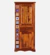 Rangrez Sheesham Wood 1 Door Wardrobe in Honey Oak Finish