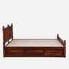 Nilaya Sheesham Wood King Size Bed in Honey Oak Finish with Box Storage
