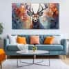 The Castle Decor Beautiful Deer Wall Painting Wooden Framed Digital Painting 27x48 Inch (Style 3)