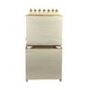 D'Dass White Mdf and Sheesham Wooden Temple With Cabinet For Pooja